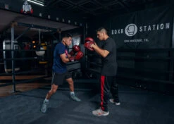 TITLE Boxing Blood Red Leather Punch Mitts -TITLE Boxing Shop BRMMPMRD 5