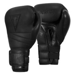 TITLE Black Bolstered Leather Bag Gloves 9 TITLE Black Bolstered Leather Bag Gloves -TITLE Boxing Shop DBBG BK 02