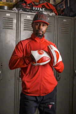 TITLE Boxing Fighting Fresh Leather Punch Mitts -TITLE Boxing Shop FFPM WH RD