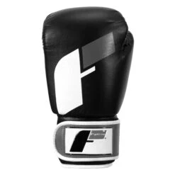 Fighting Big Logo Bag Gloves -TITLE Boxing Shop FSABG2 BK GR WH 3