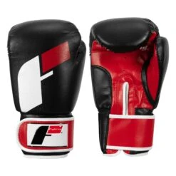 Fighting Big Logo Bag Gloves -TITLE Boxing Shop FSABG2 BK RD WH 1