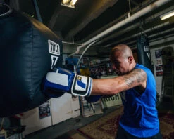 Fighting Big Logo Bag Gloves -TITLE Boxing Shop FSABG2BLBKWH 1