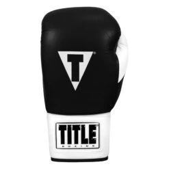 TITLE Boxing Great Official Pro Fight Boxing Gloves -TITLE Boxing Shop GRPFG BK WH 3