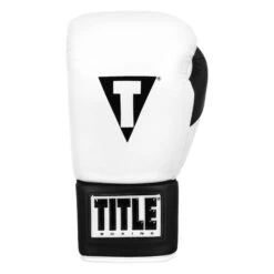 TITLE Boxing Great Official Pro Fight Boxing Gloves -TITLE Boxing Shop GRPFG WH BK 3