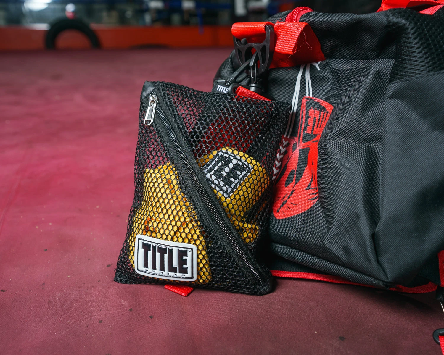 TITLE Boxing Clip On Mesh Hand Wrap Bag 2 TITLE Boxing Clip On Mesh Hand Wrap Bag - Image 2