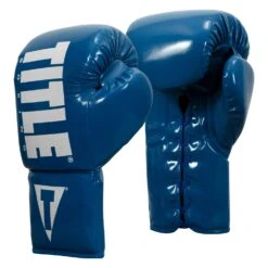 TITLE Boxing Inferno Intensity Lace Training Gloves -TITLE Boxing Shop ITGLI BL WH 002