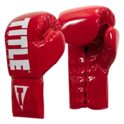 TITLE Boxing Inferno Intensity Lace Training Gloves -TITLE Boxing Shop ITGLI RD WH 002