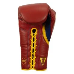 KRONK Boxing Gym Lace-Up Training Gloves -TITLE Boxing Shop KNKSG RD GD 4