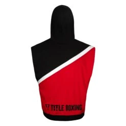 TITLE Boxing Split Combat Sleeveless Hoodie -TITLE Boxing Shop LTA10 BK RD 3