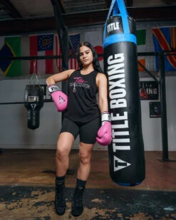 TITLE Boxing Chic Script Women's Tank 13 TITLE Boxing Chic Script Women's Tank -TITLE Boxing Shop LTA14BK 2