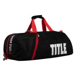 TITLE Boxing Champion Sport Bag/Backpack -TITLE Boxing Shop TBAG46 BK RD 2
