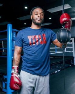 TITLE Boxing Iconic Block Tee 38 TITLE Boxing Iconic Block Tee -TITLE Boxing Shop TBTS03NVRD 1