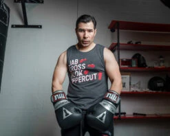 TITLE Boxing Jab Cross Muscle Tee 8 TITLE Boxing Jab Cross Muscle Tee -TITLE Boxing Shop TBTS212DGR 2