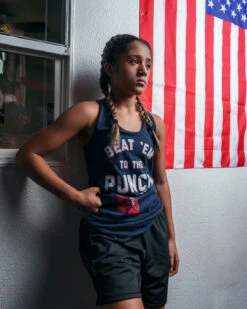 TITLE Boxing Beat Em To The Punch Women's Tank -TITLE Boxing Shop TBWTS204NV 1