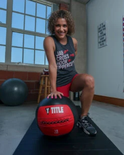 TITLE Boxing Jab Cross Women's Muscle Tee 7 TITLE Boxing Jab Cross Women's Muscle Tee -TITLE Boxing Shop TBWTS212GR 1