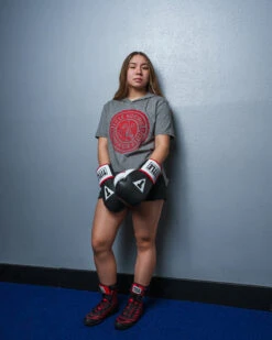 TITLE Boxing Women's Vintage Short Sleeve Hooded Tee -TITLE Boxing Shop TBWTS213GR 1 7e23cdf5 da10 4819 b3a8 e37825d5a8eb