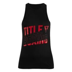 TITLE Boxing Women's Upsurge Racerneck Tank 8 TITLE Boxing Women's Upsurge Racerneck Tank -TITLE Boxing Shop TBWTS230 BK 1