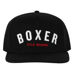 TITLE Boxing Boxer Flat Bill Snapback Cap 7 TITLE Boxing Boxer Flat Bill Snapback Cap -TITLE Boxing Shop TCAP81 BK 2