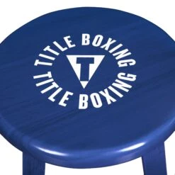 TITLE Boxing Ring Stool -TITLE Boxing Shop TITLE Boxing Ring Stool close up top view RSTL2 Blue