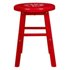 TITLE Boxing Ring Stool -TITLE Boxing Shop TITLE Boxing Ring Stool front view RSTL2 Red