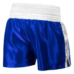 TITLE Boxing Professional Women’s Satin Striped Boxing Trunks -TITLE Boxing Shop TPBTW2 BL WH 3