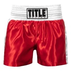 TITLE Boxing Professional Women’s Satin Striped Boxing Trunks -TITLE Boxing Shop TPBTW2 RD WH 2