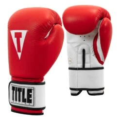 TITLE Premier Leather Super Bag Gloves 2.0 -TITLE Boxing Shop TSBG2 RD WH 002