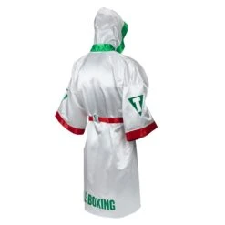 TITLE Boxing Pro Full Length Boxing Robe -TITLE Boxing Shop TSRFL2 RD WH GN 02