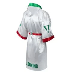 TITLE Boxing Pro Full Length Boxing Robe -TITLE Boxing Shop TSRFL2 RD WH GN 04