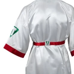 TITLE Boxing Pro Full Length Boxing Robe -TITLE Boxing Shop TSRFL2 RD WH GN 05
