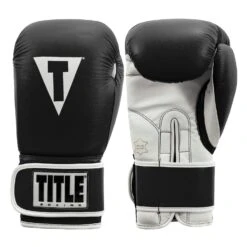 TITLE Boxing Pro Style Leather Training Boxing Gloves 3.0 -TITLE Boxing Shop TVVTG3 BK WH 01