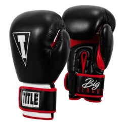 TITLE Boxing Leather Big League Bag Gloves -TITLE Boxing Shop blbg2 bk rd 02