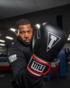 TITLE Boxing Leather Big League Bag Gloves -TITLE Boxing Shop blbg2 bk rd wh 1 2