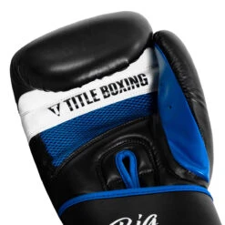 TITLE Boxing Leather Big League Training Gloves -TITLE Boxing Shop bltg2 bk bl 05