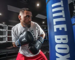 TITLE Boxing Leather Big League Training Gloves -TITLE Boxing Shop bltg2 bk bl wh 2 1