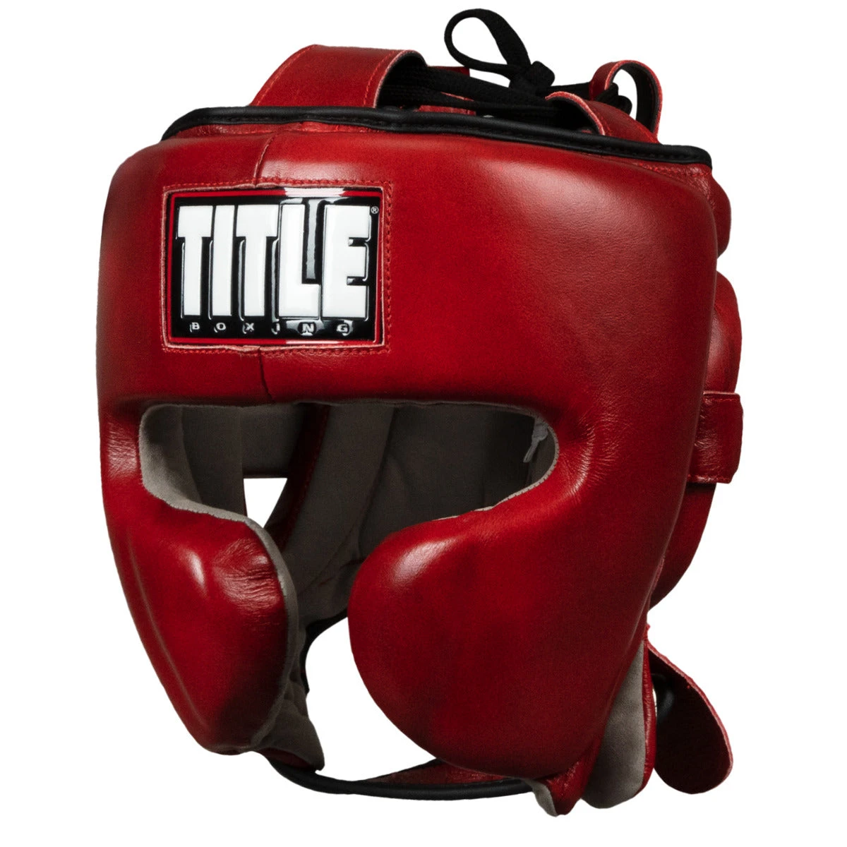 TITLE Boxing Blood Red Leather Sparring Headgear 1 TITLE Boxing Blood Red Leather Sparring Headgear