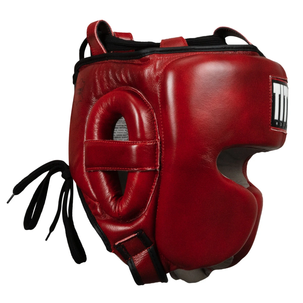 TITLE Boxing Blood Red Leather Sparring Headgear 4 TITLE Boxing Blood Red Leather Sparring Headgear - Image 4