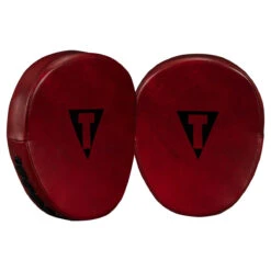 TITLE Boxing Blood Red Leather Punch Mitts -TITLE Boxing Shop brmmpm rd 2