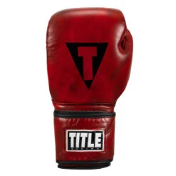 TITLE Boxing Blood Red Leather Training Gloves -TITLE Boxing Shop brtg rd 003