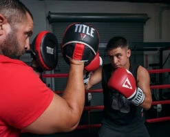 TITLE Boxing Leather Combination Focus Mitts 2.0 -TITLE Boxing Shop cbfpm2 rd bk 3