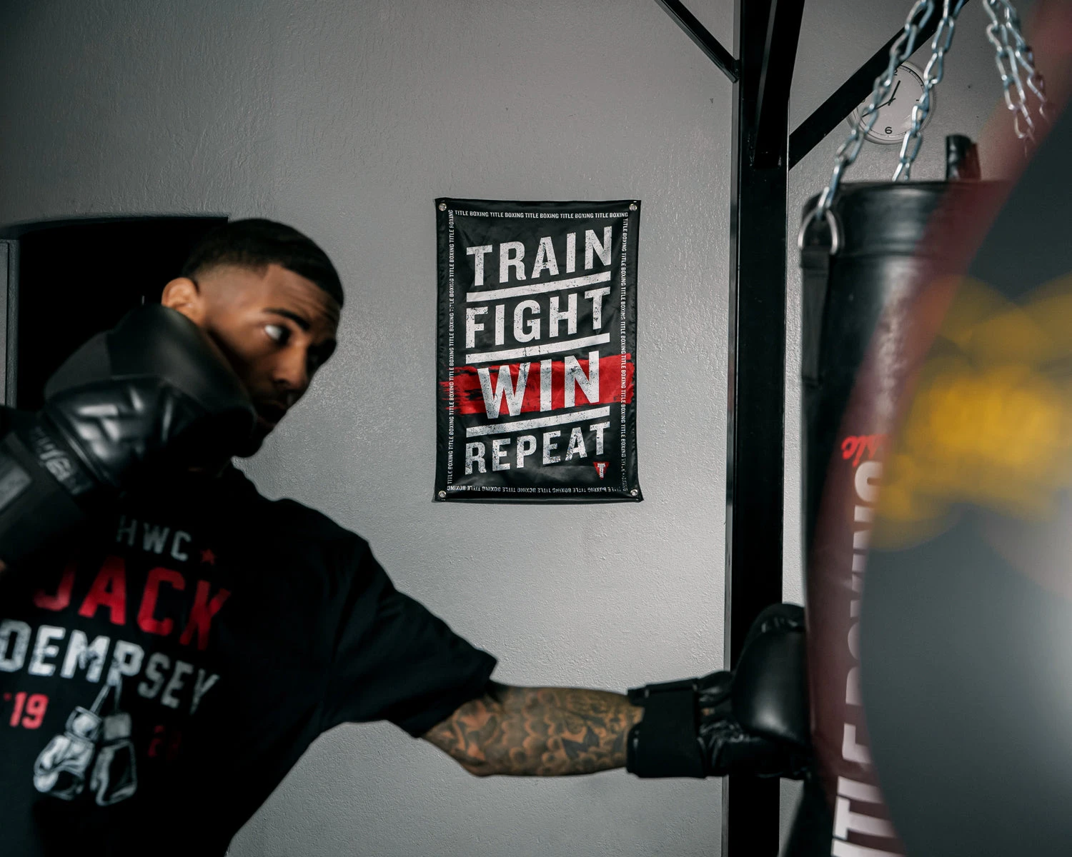 TITLE Boxing Train Fight Win Repeat Banner 4 TITLE Boxing Train Fight Win Repeat Banner - Image 4
