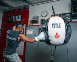 TITLE Boxing Mammoth Smash Double End Bag -TITLE Boxing Shop msbdeb bk wh rd 2