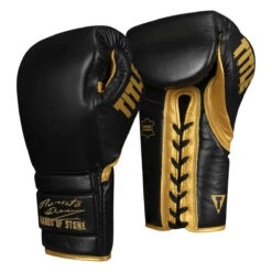 TITLE Boxing Roberto Duran Leather Sparring Gloves 10 TITLE Boxing Roberto Duran Leather Sparring Gloves -TITLE Boxing Shop rdsg bk gd 02