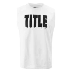 TITLE Boxing Iconic Block Muscle Tee 39 TITLE Boxing Iconic Block Muscle Tee -TITLE Boxing Shop tbts04 wh bk 1 1